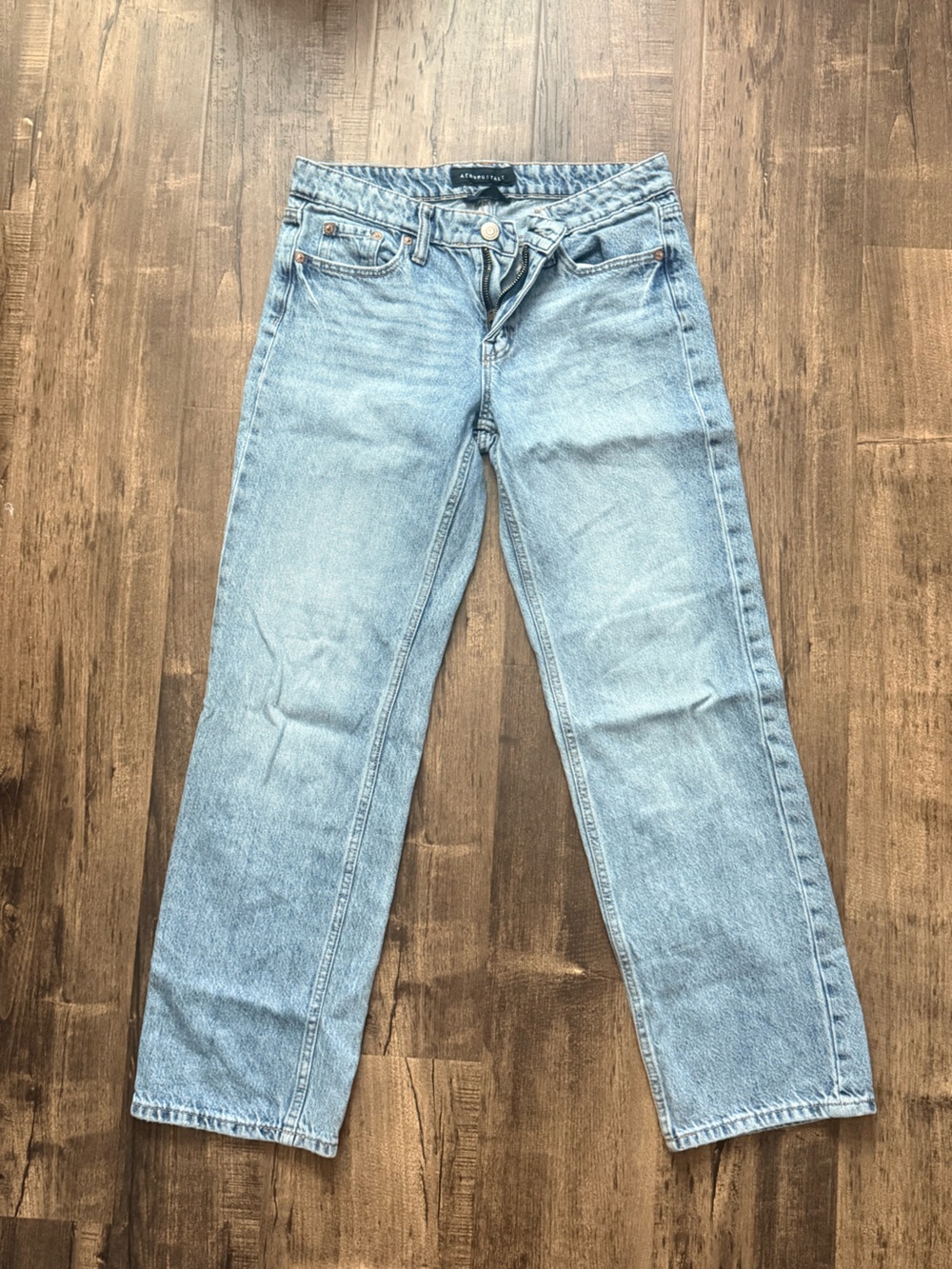 Aeropostale Light Blue Straight-Leg Women’s Jeans